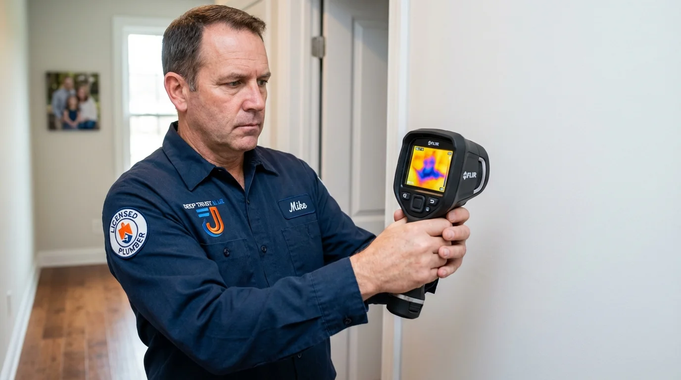 Thermal imaging leak detection by Johns Plumbing LLC in Clymer